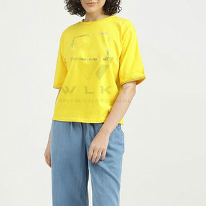 Camisetas de mujer con logotipo personalizado de alta calidad Camisetas de gran tamaño para mujer hechas en Pakistán de alta calidad - Product Image 5