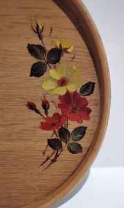 Plateau de service en bois fabriqué à la main bois naturel et MDF plateau décoratif peint à la main matériau en résine modèle modèle - Product Image 3