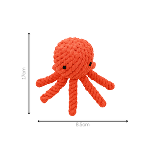 Giocattolo da Masticare per Cani a Forma di Polpo Ecologico e alla Moda Monli |   Eliminatore della noia |   Cura Artigianale |   Cotone Riciclato Premium Biodegradabile - Product Image 4