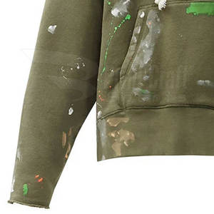 Sweats à capuche de couleur unie pour hommes hiver mode taille XL porter tissu imprimé avec col à capuche fabriqué au Pakistan teint en plaine - Product Image 5