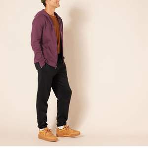 Sudadera con Capucha de Algodón Morado con Logotipo Personalizado para Hombre y Mujer, Sudadera Informal Holgada con Cremallera y Cuello Redondo para Otoño - Product Image 2