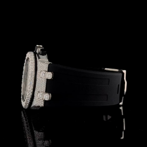 Montre pour homme de haute qualité personnalisée sertie de diamants en moissanite, style hip-hop, mouvement Miyota, bracelet en acier inoxydable de 20 mm - Product Image 5