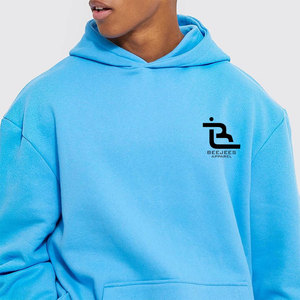 Sudadera con capucha extragrande personalizada al por mayor, ropa urbana holgada para hombre - Product Image 4