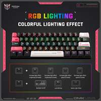 Teclado Mecánico RGB 60% OEM Personalizado ONIKUMA MT605, Teclado Inalámbrico Tri-Modo para Juegos, Fabricante para Marca de Etiqueta Privada