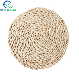 High Quality Eco-Friendly Knitted Natural Material Non-Slip Insulated Lightweight Water Hyacinth Customizable Tablemat Home - Product Image 4