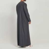 Nouveauté 2026 : Thobe/Jubba arabe grande taille pour homme, d'inspiration ethnique, 100% coton uni, respirant, séchage rapide, style urbain