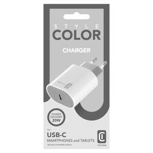 Cargador de Coche USB Tipo-C STYLECOLOR de 20W con Entrega de Energía, Adaptador de Carga Blanco ACHUSBCSMARTPD20WW - Product Image 2