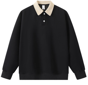 Proveedor de Ropa, Sudaderas con Cuello Polo Bordadas Personalizadas Estilo Old Money para Hombre y Mujer, Sudaderas Básicas, Sudaderas Varsity, Camisetas Polo Premium OEM - Product Image 4