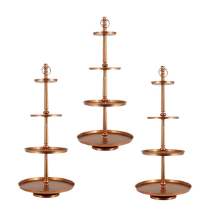 Top Selling Four-Tier Round <b>Cake</b> Display Stand Chic Presentation Pedestal for Desserts OEM Customized at Low Price - Product Image 3
