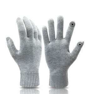 Gants en laine chauds d'hiver pour hommes, gants thermiques en tricot doux, gants en laine de haute qualité pour le temps froid, gants en tricot chauds pour les mains - Product Image 1