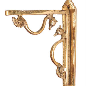 Supports muraux en laiton massif de conception de paon de vente chaude supportant des supports en métal de haute qualité élégants pour l'utilisation de la décoration d'hôtel à la maison - Product Image 1