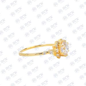 1,00 CTW corte redondo Art Deco Moissanite anillo para mujer aniversario y regalo de cumpleaños - Product Image 4