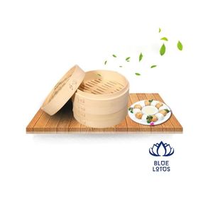 Multifunción fábrica rectángulo al por mayor respetuoso del medio ambiente casa uso HandmadeStainless envoltura de acero vaporera de bambú cesta - Product Image 1