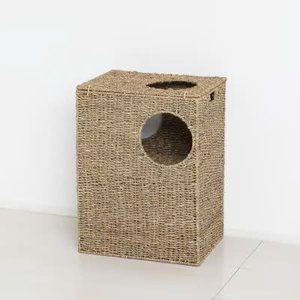 Casa para gatos Rectangular de 2 pisos hecha a mano, último diseño tejido de algas marinas, MOQ bajo, cama para mascotas para perros, patrón de animales en Vietnam - Product Image 2