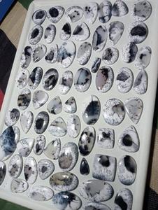 100% Piedra preciosa de ágata de dendrita natural, cabujón de dendrita, piedras preciosas sueltas para hacer joyas Precio al por mayor Cabujón, - Product Image 2