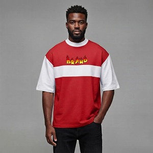Nouvelle Arrivée T-shirts Homme Coupe Ample 210 g/m² 2 Couleurs Épaules Tombantes Anti-Boulochage Respirant 100% Coton - Product Image 1