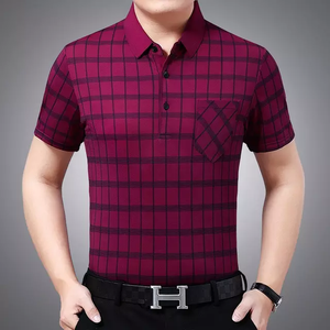 เสื้อโปโลผ้าฝ้าย100% สำหรับผู้ชายเสื้อผ้าใบลายพื้นระบายอากาศได้ดีปักโลโก้ตามสั่ง - Product Image 1