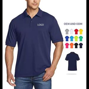 Vente en gros Polo Slim Fit pour hommes et femmes Polo de golf unisexe en coton et polyester brodé avec logo personnalisé - Product Image 2