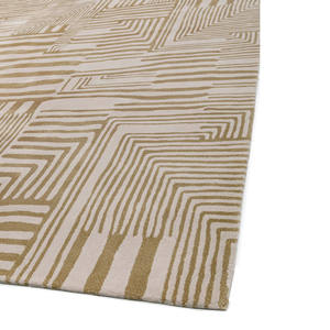 Alfombra de diseño gráfico hecha a mano líneas irregulares colores sutiles 100 por ciento pelo cortado de lana de Nueva Zelanda alfombra moderna de lujo regalo - Product Image 5