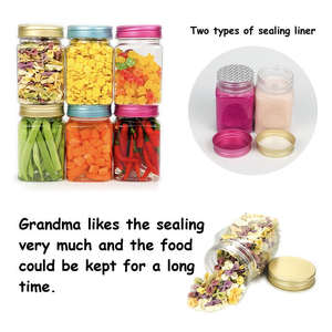 Bocaux carrés en plastique transparent de qualité alimentaire de 12 oz vides avec couvercle en plastique pour le stockage de bonbons et de biscuits, approvisionnement en gros - Product Image 5