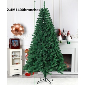 Sapin de Noël artificiel vert en PVC écologique Wanhui, design sapin, debout sur le sol, avec lumières LED blanc chaud, ornement - Product Image 2