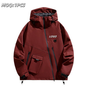 Chaquetas Cortavientos Deportivas Personalizadas de Lona, con Capucha, Impermeables, Transpirables, Resistentes al Viento, Holgadas, Unisex, para Montañismo - Product Image 1