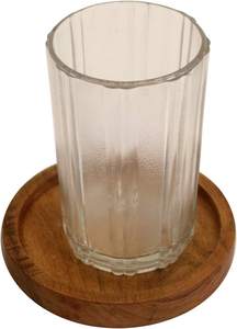 Venta caliente Juego de 4 piezas Posavasos de madera rústica vintage redondos hechos a mano para decoración de mesa de boda Nuevas características Uso de postres - Product Image 5