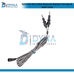 Ensemble de 3 pinces bipolaires à baïonnette en acier inoxydable certifiées CE, antiadhésives, avec cordon de 3 mètres, instruments de chirurgie générale - Product Image 6