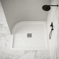 Receveur de douche moderne Raison en pierre artificielle, fabrication directe usine, pour hôtel, en résine antidérapante avec garantie de 5 ans pour salle de bain