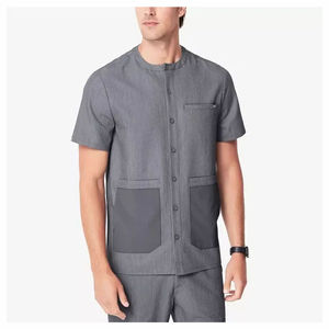 Mode hommes stretch hôpital dentaire gommages uniformes ensembles unisexe pharmacie jogging personnel gommages hauts ensembles uniformes - Product Image 2