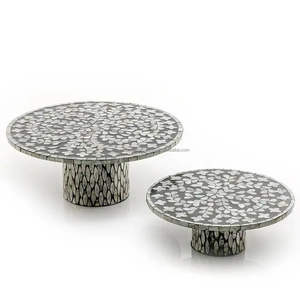 Support à gâteau en incrustation d'os de qualité supérieure plateau à gâteaux en incrustation d'os présentoir plats et assiettes plateau à chocolat à bas prix par LUXURY CRAFTS - Product Image 2