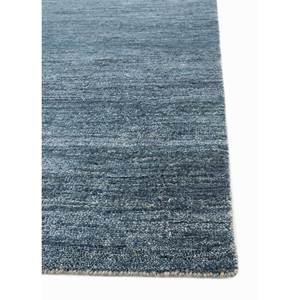 พรมถักมือสีน้ำเงินล้วน ทำจากขนแกะอัฟกันและปอกระเจา รุ่น AKWJ-1001 สำหรับใช้ในบ้าน - Product Image 4