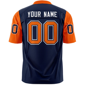 Camisetas de fútbol bordadas personalizadas, ropa de fútbol americano retro de calle holgada, camisetas de rugby cosidas, camiseta de fútbol americano - Product Image 4