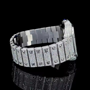 CrystalTorque Mechanical Lab Grown Diamond <b>Watch</b> <b>Men</b> Luxury Sapphire Crystal Skeleton Dial Stainless Steel Automatic Alarm USA - Product Image 3