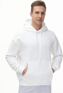Pull à capuche 100% coton pour homme Style hiver confortable avec impression numérique Motif solide - Product Image 6
