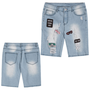 Distressed Canvas <b>Cargo</b> Shorts Men Anti-Wrinkle Slim Fit Summer Streetwear <b>Stretch</b> Vintage Breathable Casual Fashion Shorts - Product Image 1
