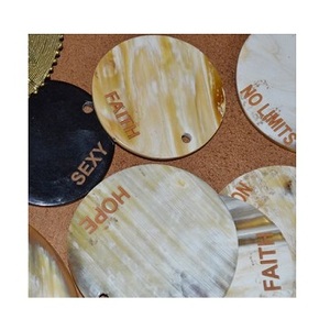 Sous-verres en corne de boeuf incrustés, prix de gros le plus bas de l'usine, pour boissons, table à domicile, thé, café, sous-verres en corne de boeuf à vendre - Product Image 6