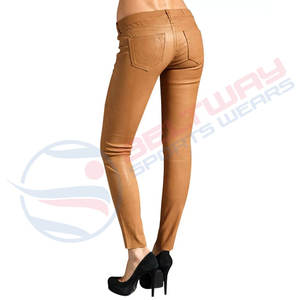 Vente en gros Nouveau design Pantalon en cuir taille haute pour femmes Pantalon en cuir pour femmes de fabrication professionnelle - Product Image 2