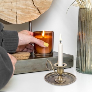 Portavelas cónico de Metal de Color cobre para mesa, decoración del hogar y Navidad, portavelas cónico hecho a mano - Product Image 6