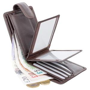 กระเป๋าสตางค์หนังสำหรับผู้ชายพร้อมคลิปหนีบเงินระบบรักษาความปลอดภัย RFID ดีไซน์คลาสสิกเหนือกาลเวลา - Product Image 4