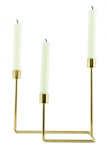 Portavelas con acabado dorado Precio razonable disponible Portavelas de metal Diseño personalizado Pulido brillante Uso de Villa para el hogar - Product Image 6