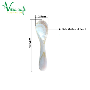 Cuillère de service à Caviar de qualité supérieure en nacre rose naturelle pour aider à préserver la saveur du plat taille 10.5cm - Product Image 4