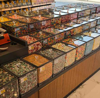 Nouveau Conteneur de Présentation en Plastique Transparent Écologique Sans BPA de 9L pour Céréales, Aliments en Vrac et Bonbons – Vente en Gros