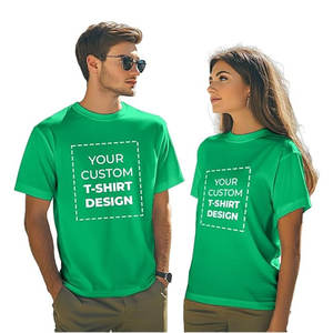 T-shirts verts en coton pour hommes, coupe ample, décontractés, unisexes, à manches courtes, respirants - Product Image 1