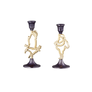 Fantástico candelabro de mesa, portavelas, producto hecho a mano de Metal de calidad superior para suministros domésticos con acabado negro y dorado - Product Image 2