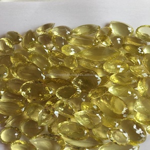 Pierres précieuses jaunes naturelles de quartz citron de qualité AAA avec un superbe lustre parfaitement fabriqué et poli pour les bijoux certifiés IGI - Product Image 5