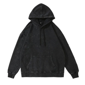 Sweat à capuche de haute qualité Couples Basics coton mélangé polaire poids lourd sweat à capuche athlétique décontracté sweats à manches longues - Product Image 4