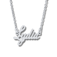 Collier personnalisé avec nom pour femmes, pendentif en acier inoxydable, collier personnalisé avec nom