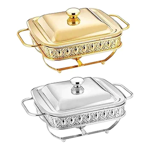Nouveau design chauffe-plats en acier inoxydable plaqué or pour buffet de restauration chauffe-plats aspect luxe 2025 au prix de gros - Product Image 6