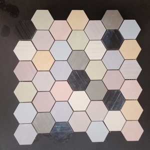 Onlyatshangar กระเบื้องโมเสคเซรามิกลายพอร์ซเลนทรงหกเหลี่ยม48มม. เต็มตัวสำหรับระเบียงและลานระเบียงพื้นระเบียงวิลล่า - Product Image 1